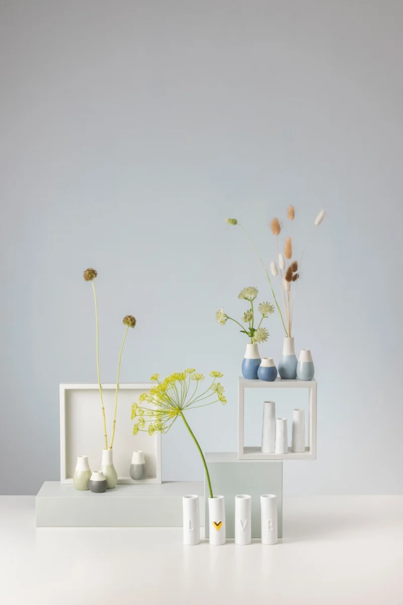 räder Minivasen Love weiß Set4
