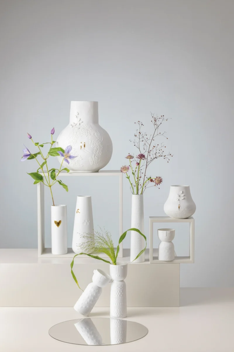 räder Minivasen Love weiß Set4