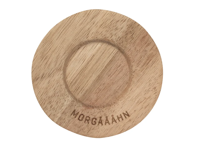 räder Eierbecher mit Unterteller MORGÄÄÄHN weiß 7x3cm