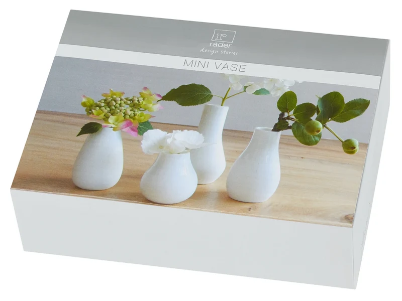 räder Minivasen weiß Set4