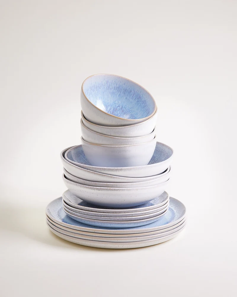 Melides Geschirr-Set stoneblue 16-teilig