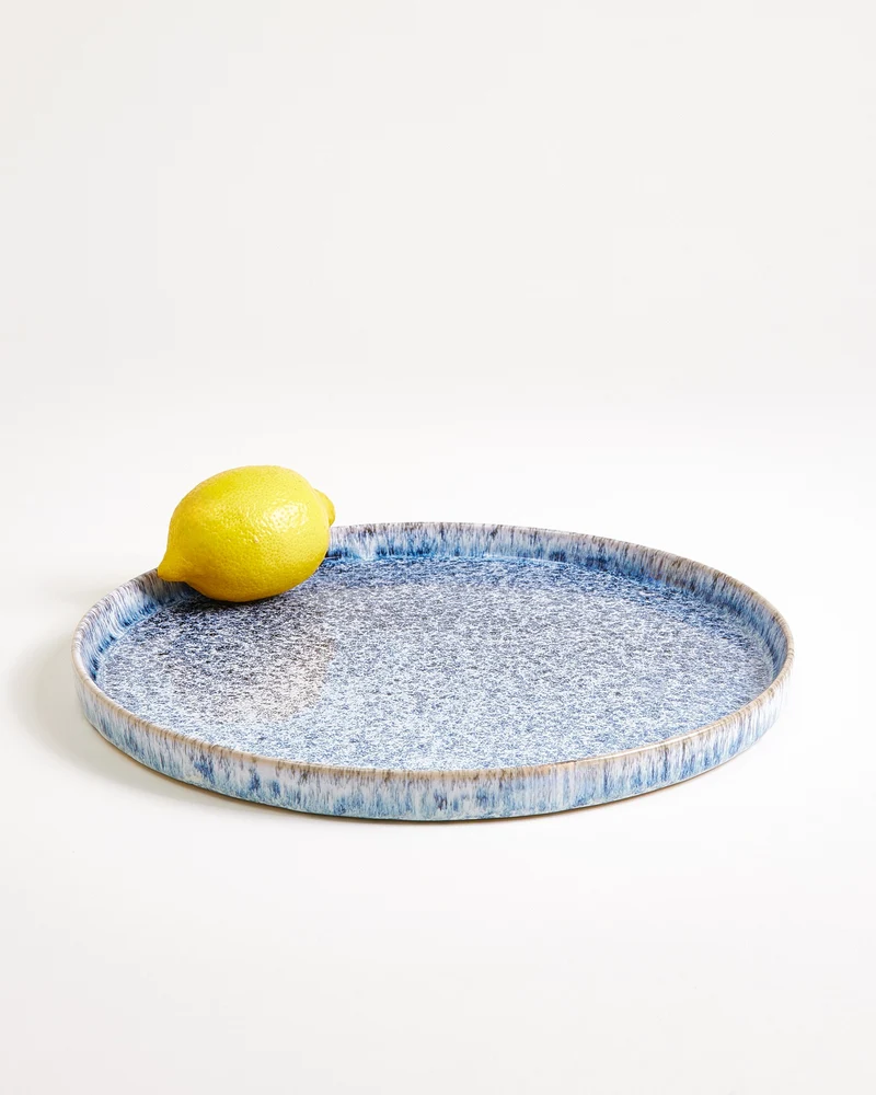 Cordoama Teller groß modern blau