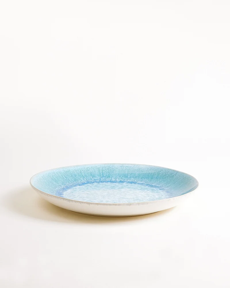 Alcachofra Teller groß grünblau