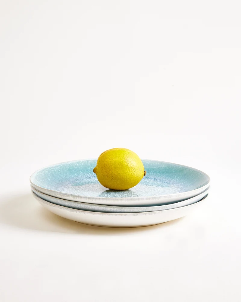 Alcachofra Teller groß grünblau