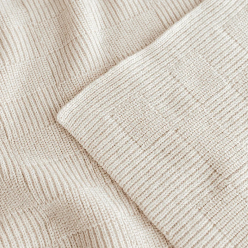 Hvid Babydecke Ivy aus Wolle für Babys