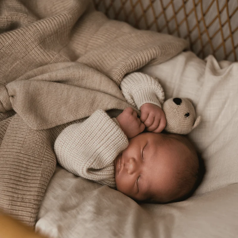 Hvid Babydecke Ivy aus Wolle für Babys