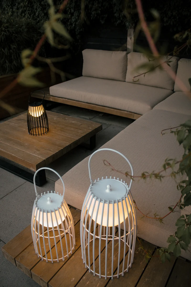 TJILLZ Moonie White-S 17,5x25cm LED metalen lamp USB oplaadbaar