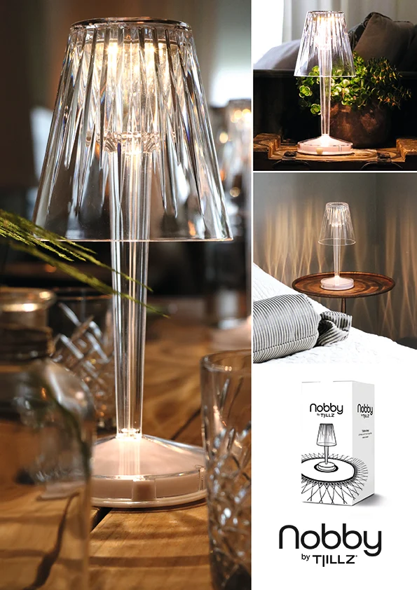 TJILLZ Nobby 12x26,5cm LED lamp USB oplaadbaar
