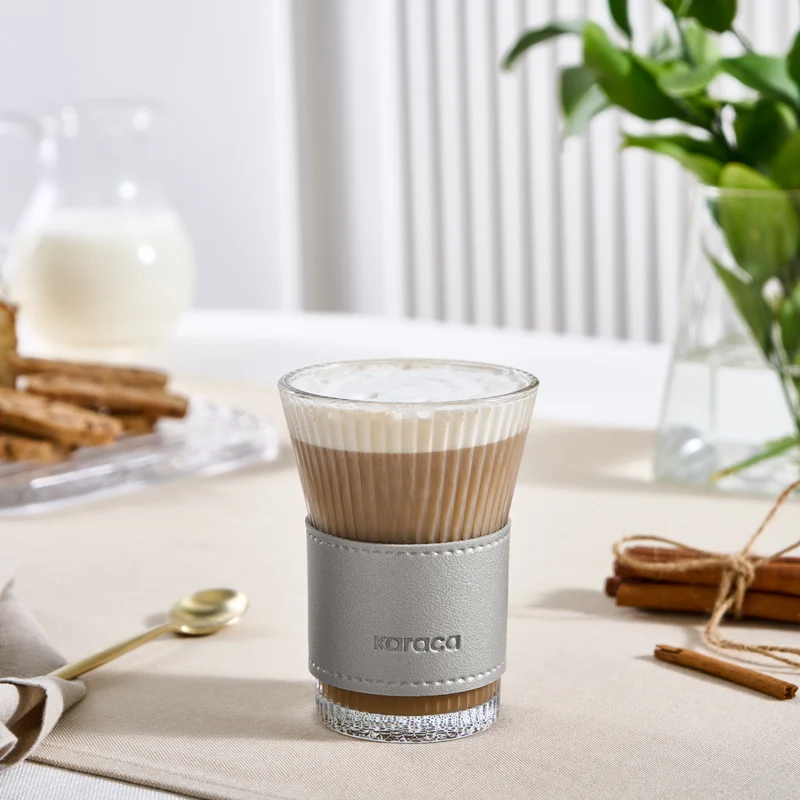 Karaca Leder Cool Touch Latte Bardağı 210 ml Platin