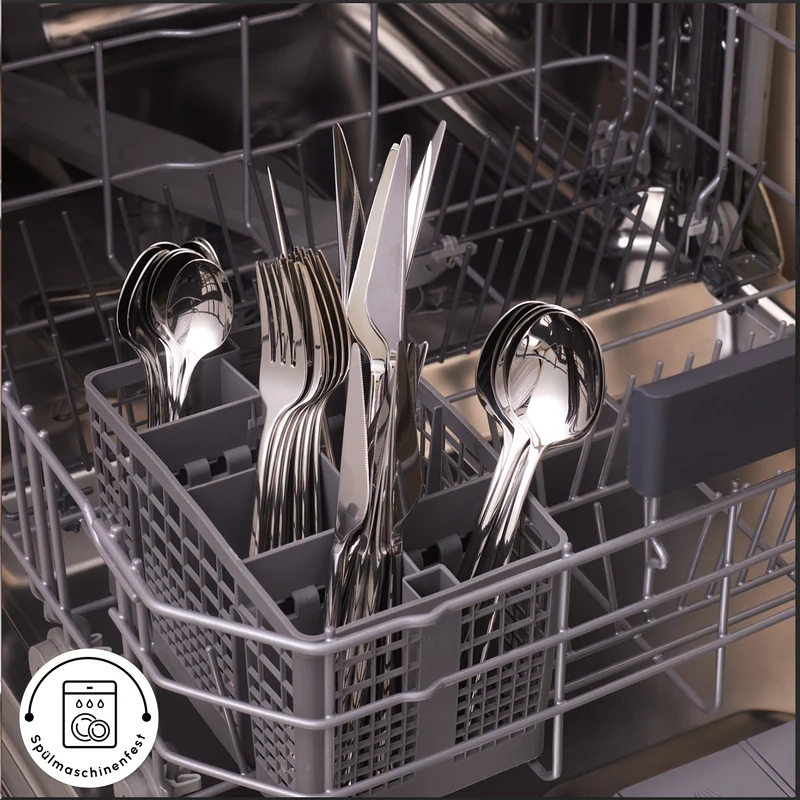 Karaca Serena 84-teilige Edelstahlbesteckset für 12 Personen, Silber