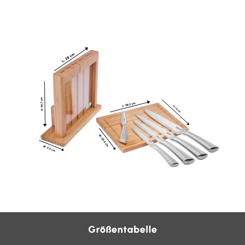 Karaca Vigor 7-teiliges Messerset und Schneidebrett