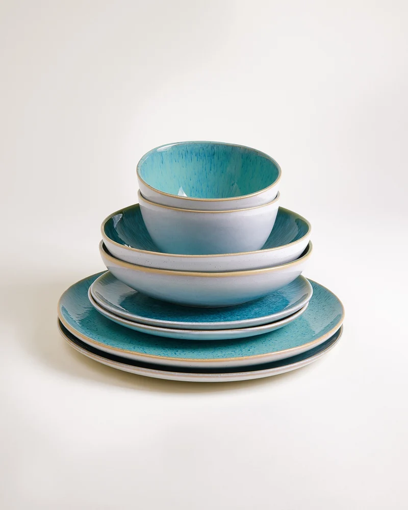 Areia Geschirr-Set classic aqua 8-teilig