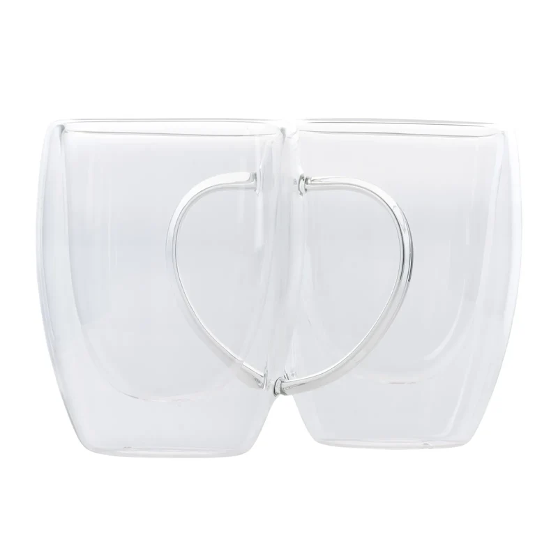 Karaca Double Wall Borosilikat Glas Tassenet für 2 Personen 300 ml