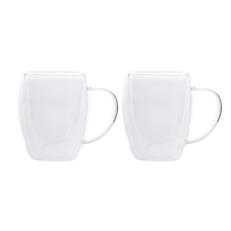 Karaca Double Wall Borosilikat Glas Tassenet für 2 Personen 300 ml