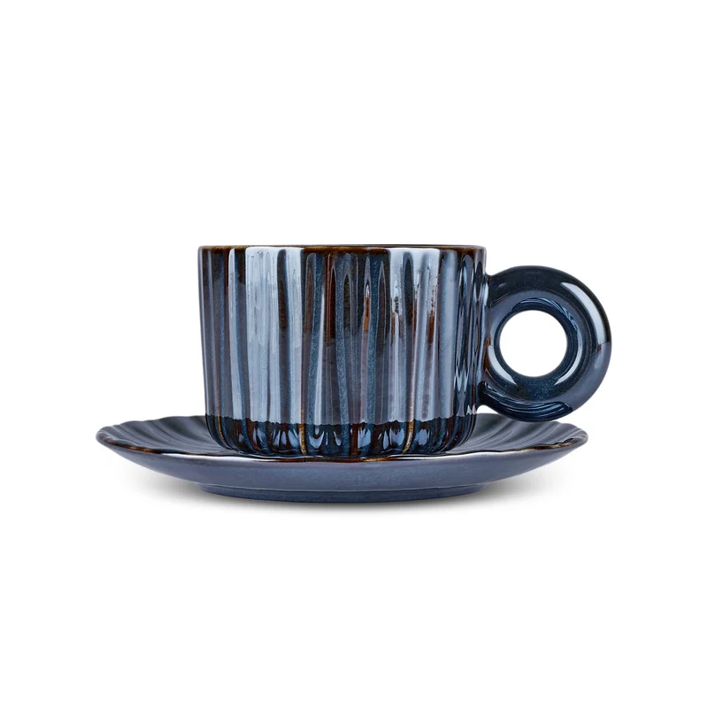 Karaca Arthur Marineblaue Teetasse für 2 Personen, 260 ml