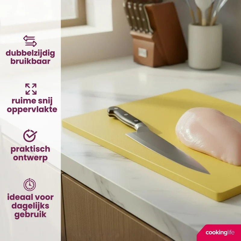 Cookinglife Schneidebrett HACCP Gelb 45 x 30 cm - für Geflügel