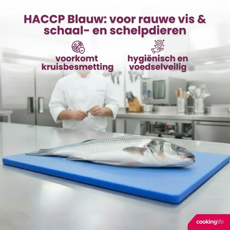 Cookinglife Schneidebrett HACCP Blau 45 x 30 cm - für Fisch