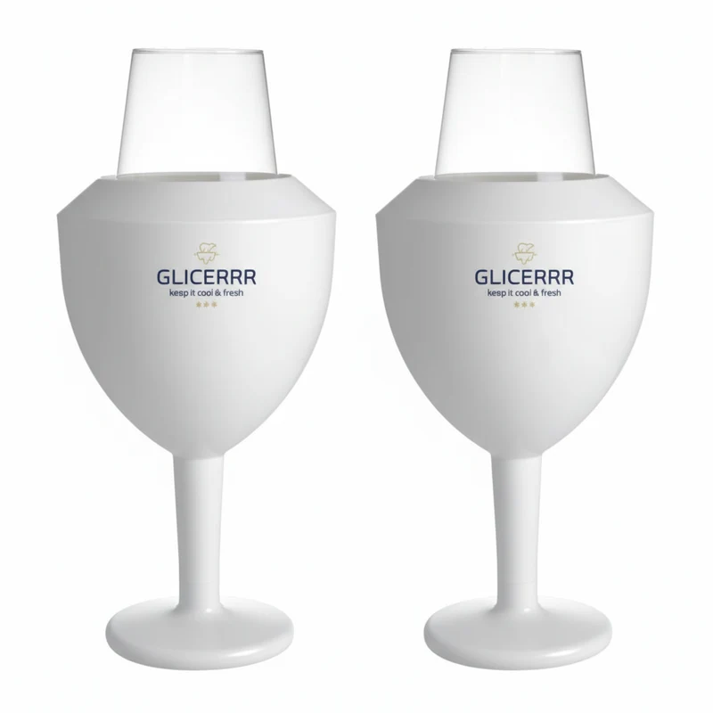 GLICERRR Weinglaskühler- und Halterset + Glas - 2-teilig