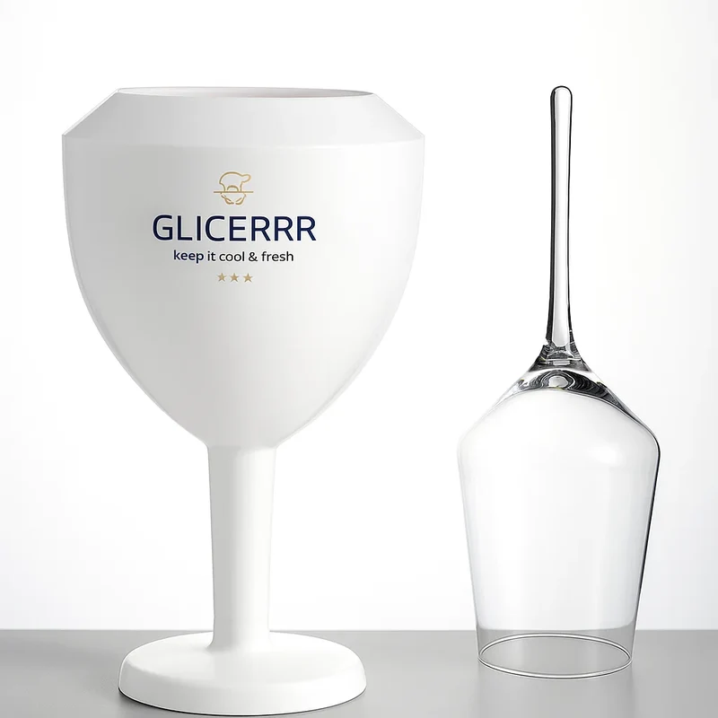 GLICERRR Weinglaskühler- und Halterset + Glas - 4-teilig