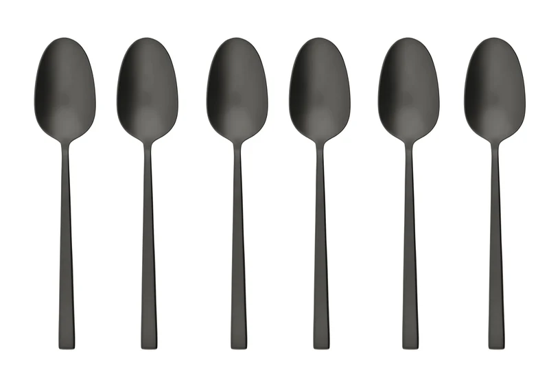 Sambonet Rock Edelstahl/PVD 2Black Mokkalöffel Set6