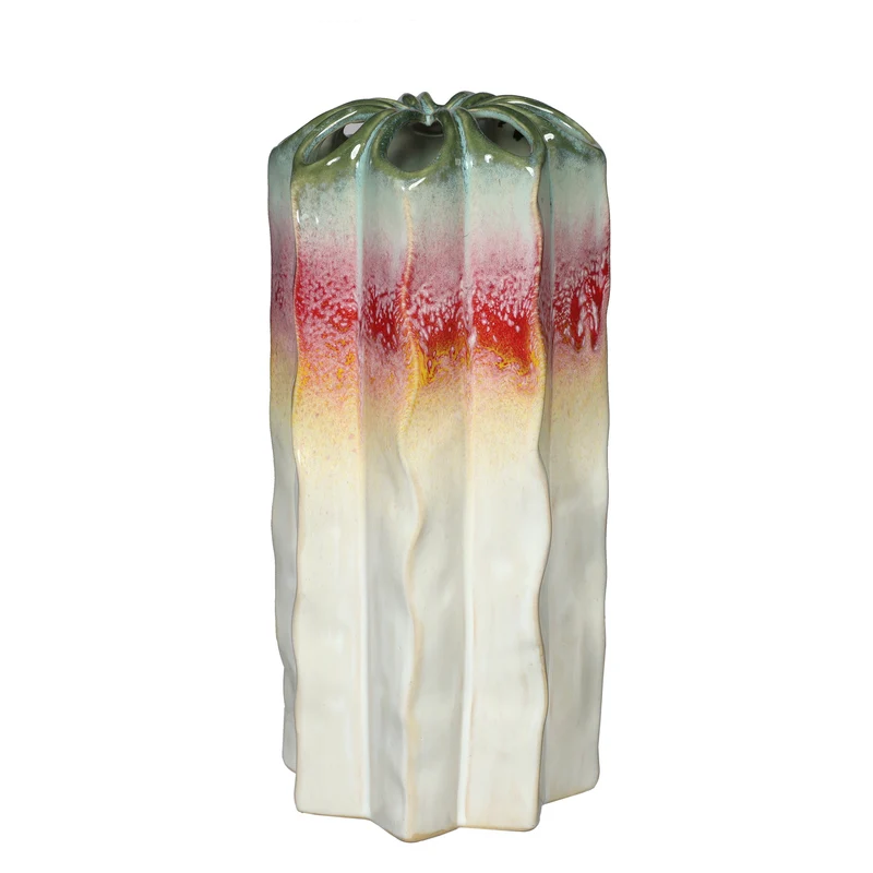 Rainbow Poppy Vase M L.14 x B.14 x H.29,5 cm