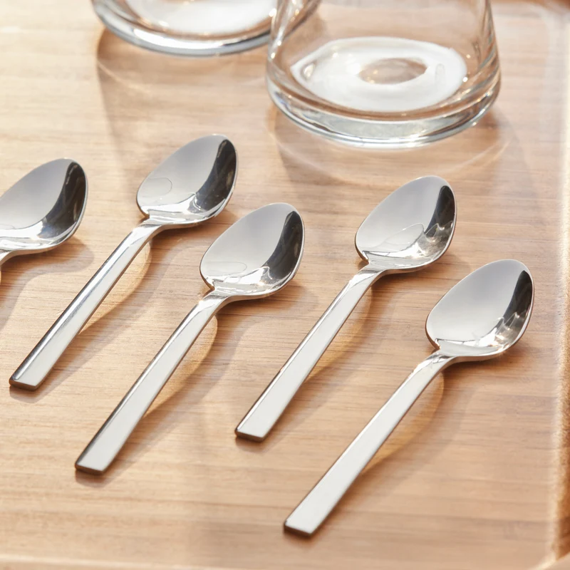 Karaca Sedir Silber 6-teiliges Teelöffel-Set in Box