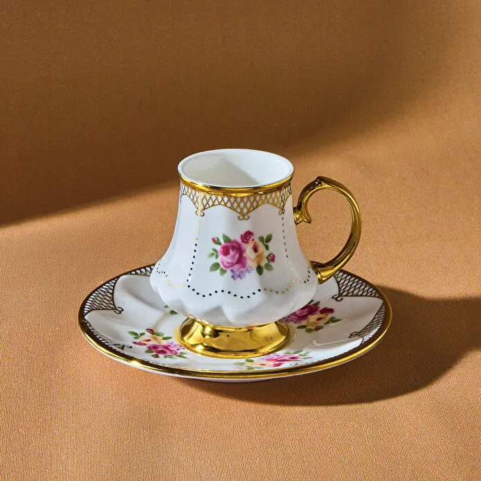 Karaca Nermin 2-teiliges Kaffeetassenset für 2 Personen, 85 ml