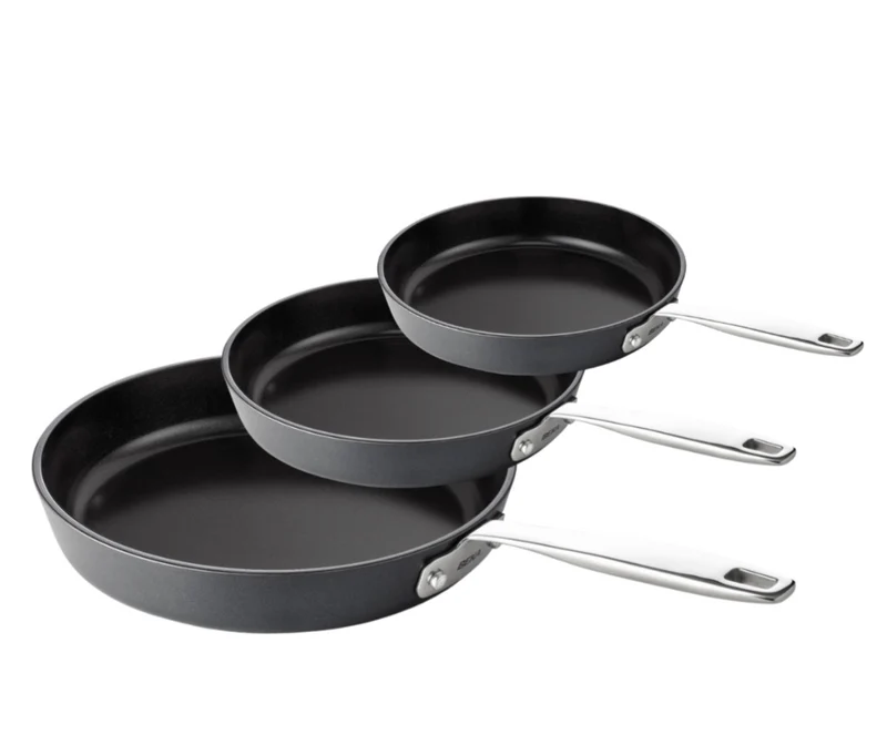 Beka Bratpfannenset Maestro Alu 3-teilig Ø 20. 24 und 28 cm – geeignet für alle Wärmequellen – ohne Antihaftbeschichtung