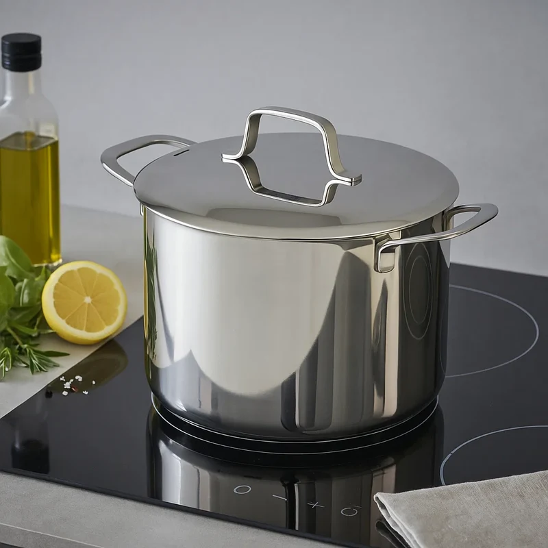 Beka Suppenpfanne Maestro RVS mit Deckel ø 24 cm / 7,4 Liter - geeignet für alle Wärmequellen
