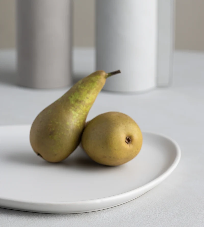 LIND DNA Curve Stoneware Speiseteller off white
