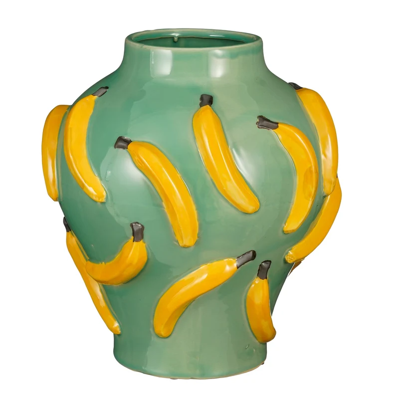 Moza Vase hellgrün - H37,5 x D34 cm
