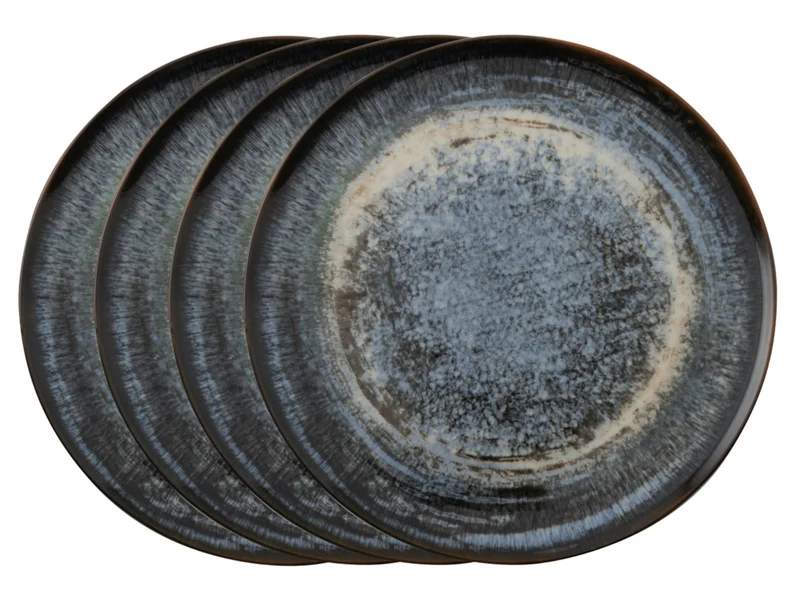 Rosenthal Arthur Krupp Stoneware Galaxy Neptune Pizzateller 32cm Set4