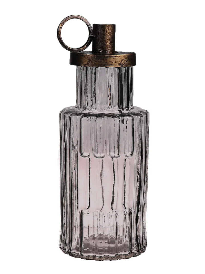 Kerzenständer Cantrall d6.5/10xh26 cm grau Glas