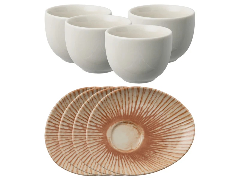 Rosenthal Arthur Krupp Stoneware Sunlight Red Kaffeeset 8tlg