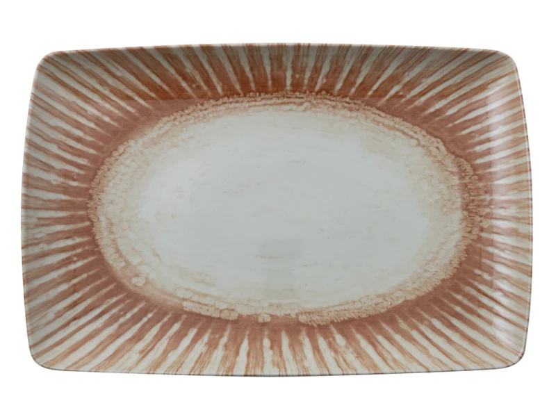 Rosenthal Arthur Krupp Stoneware Sunlight Red Platte 35x22cm