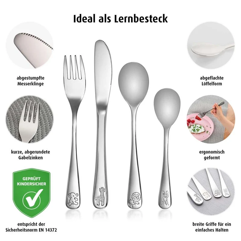reer Edelstahl-Kinderbesteck 4 tlg.