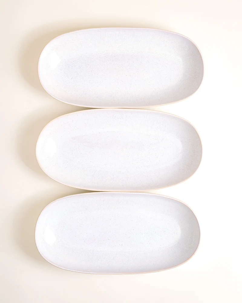 Areia Servierplatte L weiß