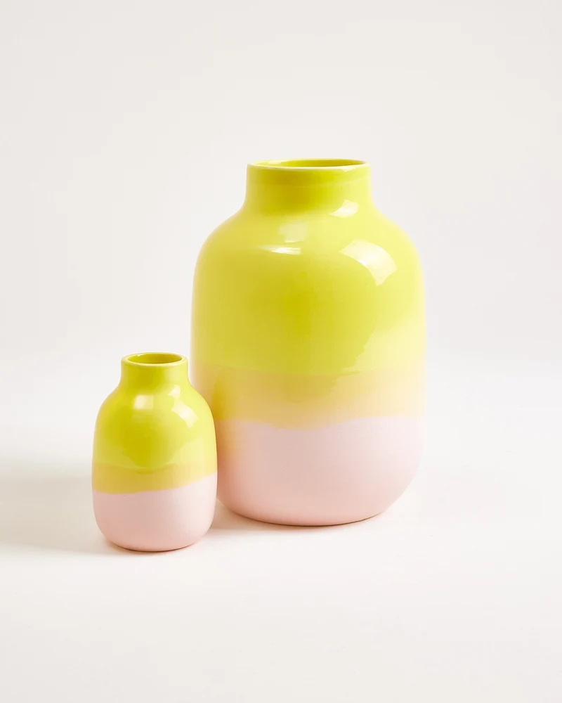 Nuno Vase S gelb rosé