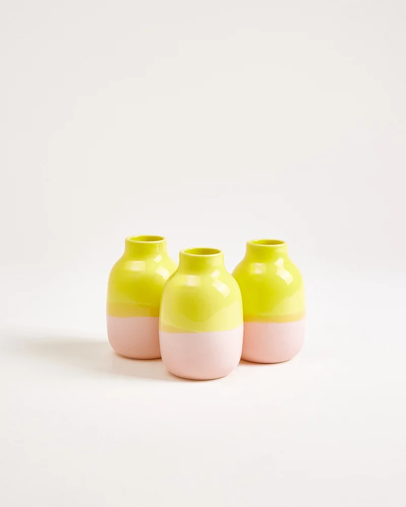 Nuno Vase S gelb rosé