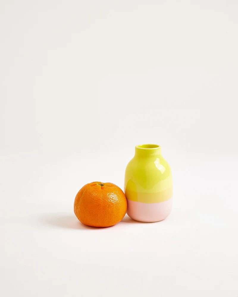 Nuno Vase S gelb rosé