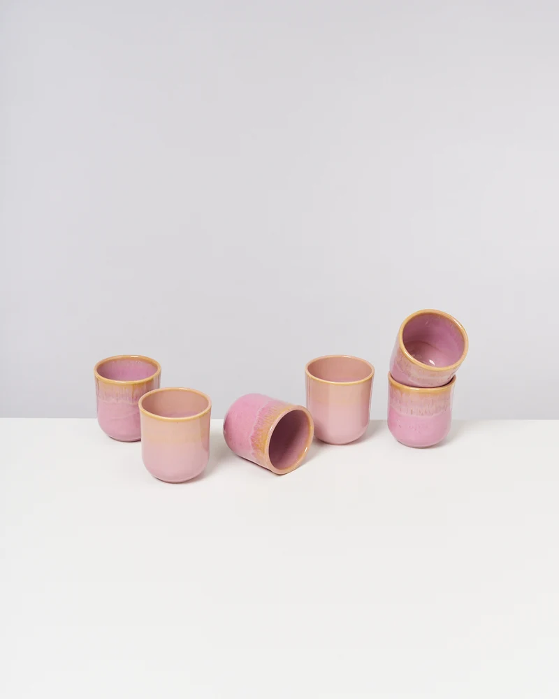 Copa Alto Becher klein gelb rosé 6er-Set