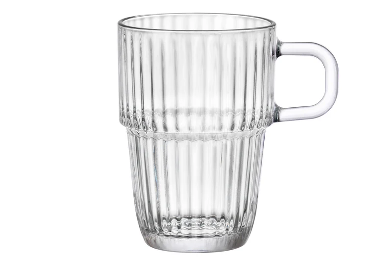 Bormioli Rocco Latte Macchiato Gläser - Irish Coffee Gläser - Kaffeetassen mit Henkel - Stapelbar - Barshine 315 ml - 6 Stück