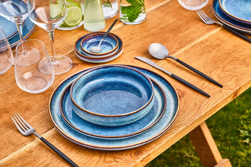 Cosy & Trendy Frühstücksteller / Dessertteller Jade Indigo ø 22,5 cm - 4 Stück
