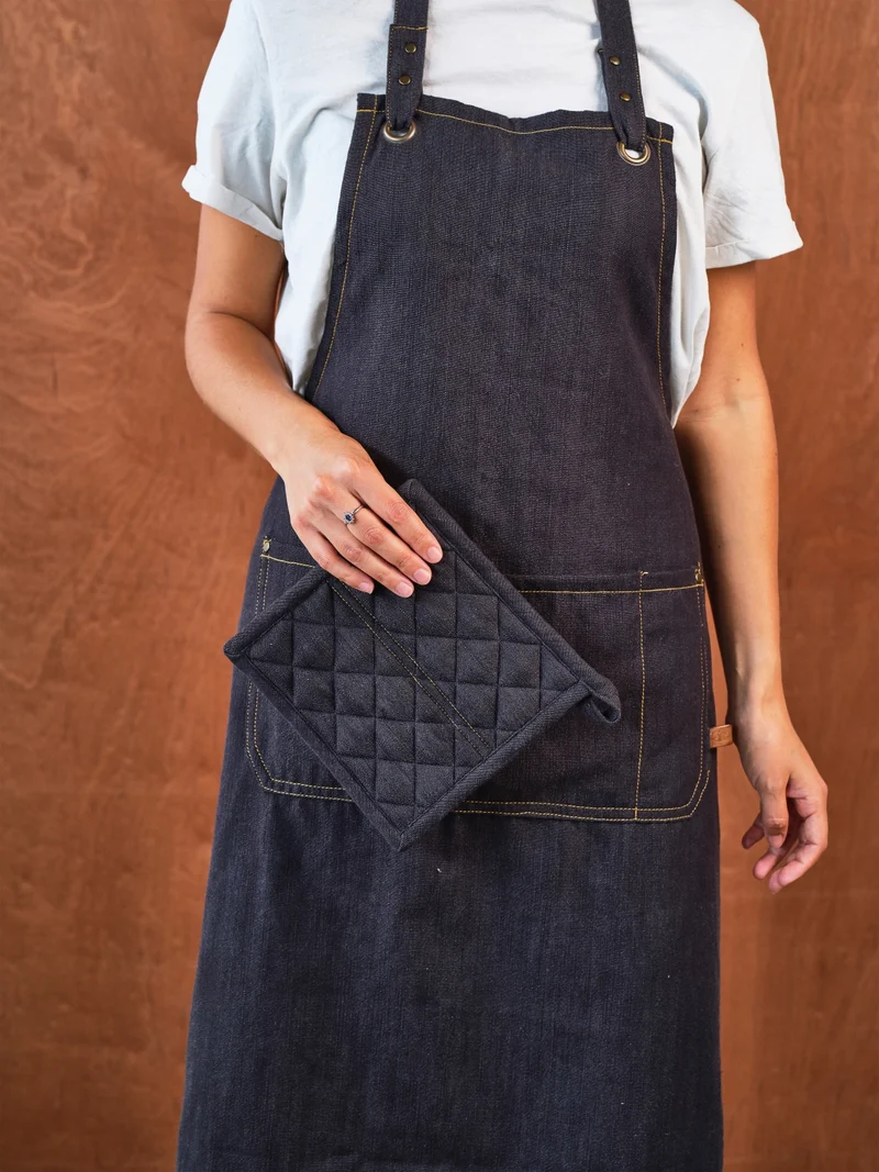 Cosy & Trendy Topflappen D'nim Dunkelblau 20 x 20 cm