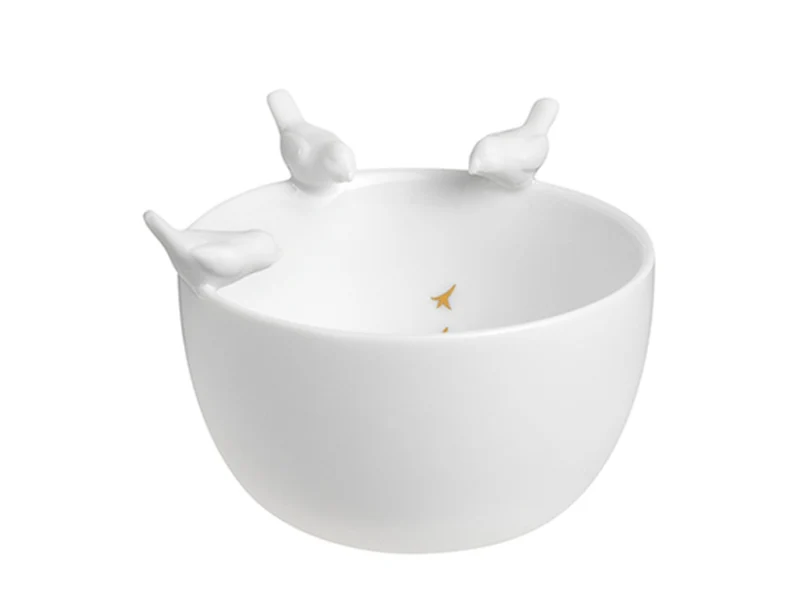 räder Porzellangeschichten Schale Vögel weiß 8cm