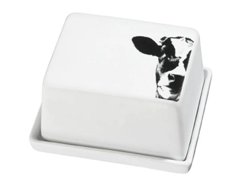 räder Butterdose klein Kuhmotiv weiß 10,5cm