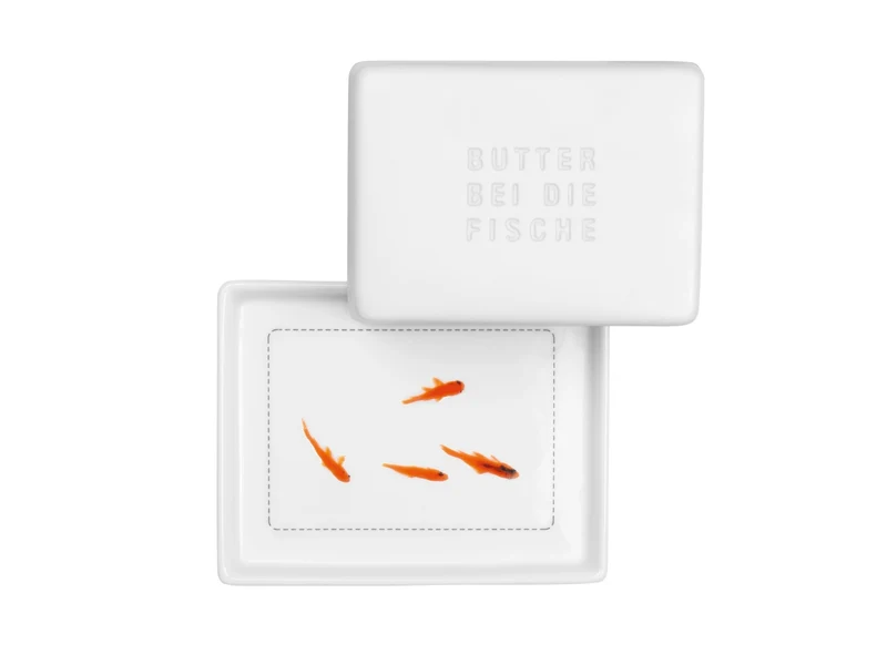 räder Butterdose klein Butter bei die Fische weiß 10,5cm