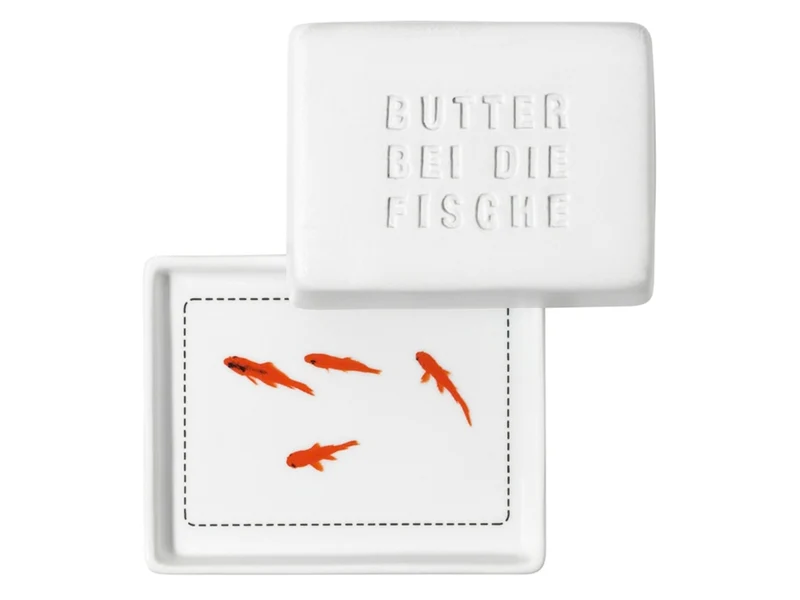 räder Butterdose Butter bei die Fische weiß 14,5cm