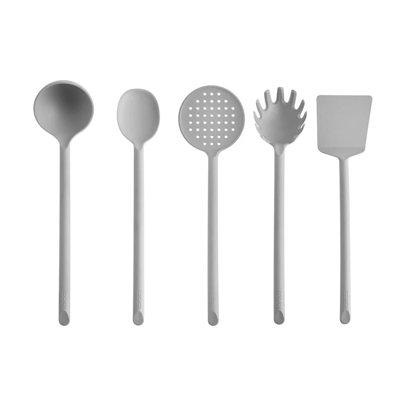 Karaca Simple 5-teiliges Küchenutensilien-Set, Grau