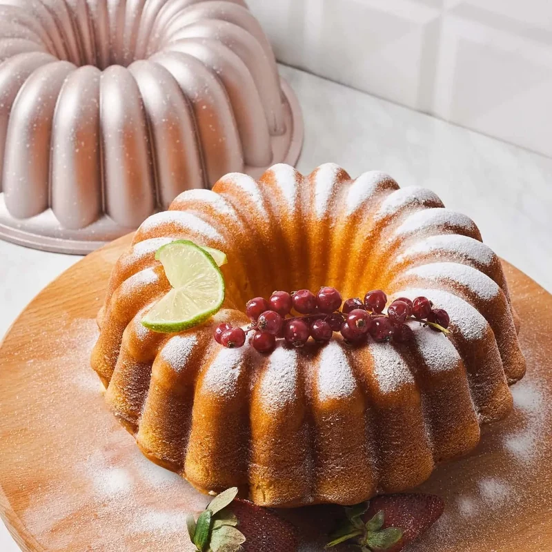 Karaca Lina Geschnittene Rosegold Gießen Kuchenform 25,5 cm